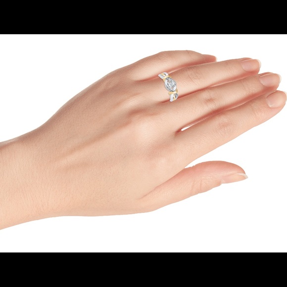 Diamond Ring Sterling Silver/10K Yellow Gold - Picture 3 of 4